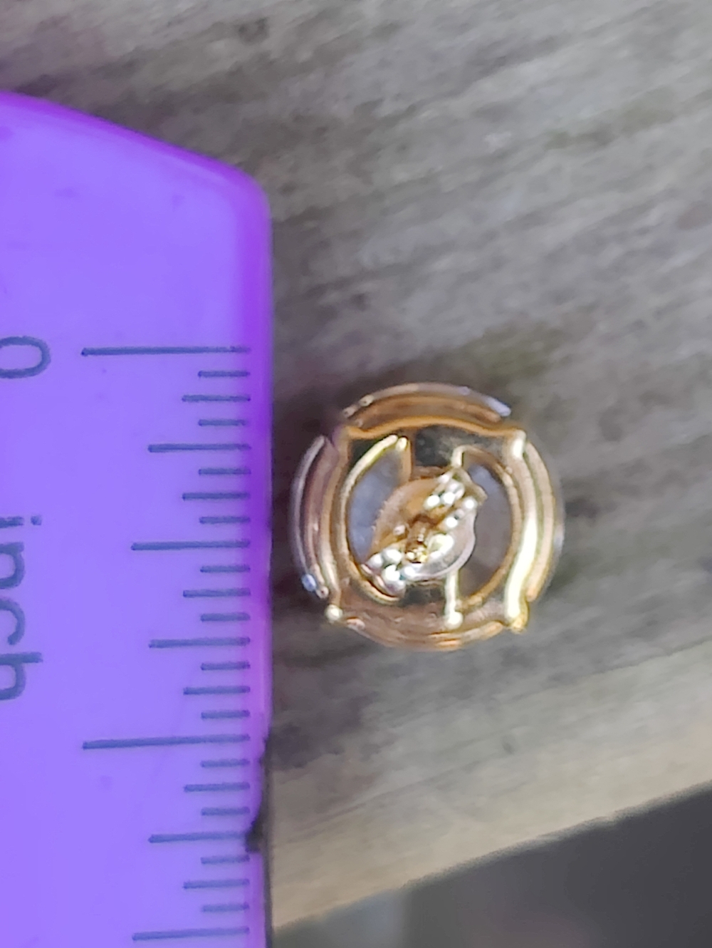 14k Vermeil Sterling Silver CZ Stud Earrings - Picture 3 of 7